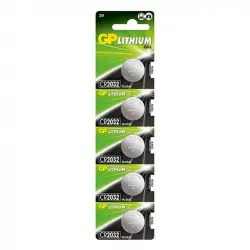 GP Batteries Lithium Cell Pack de Pilas de Litio CR2032 3V 5 Unidades