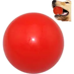 HausPets Pelota indestructible perros, 7 cm, roja, caucho puro, masticable - Una pieza