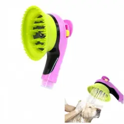 IntiMeg Cabezal de ducha para mascotas - Rosa + amarillo