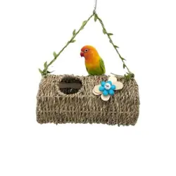 MCBOSON Casita para pájaros colgante, de hierba marina natural - 1 artículo