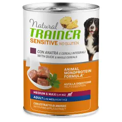 Natural Trainer Sensible Sin Gluten Adulto 1 x 400 g - con pato y cereales integrales - NUEVO