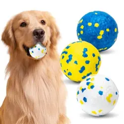 Nobleza Pelota Perro Indestructible Pack de 3 –  Interactivo de Goma E-TPU Flotante y Ultrarresistente para Perros Pequeños, Medianos y Grandes, Pelotas Limpiadientes Ø 7,6 cm - 7.6 cm