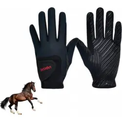 ZooVenture Guantes de equitación - Negro-S/M