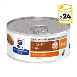 24x156gr Pack Comida Húmeda Hills Prescription diet K/D para gatos de Pollo
