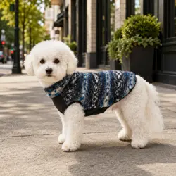 Gotoo Jersey Sherpa Estampado Retro para perros XXS