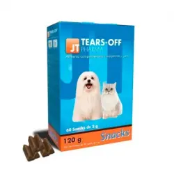 JTPharma Tear Off Snacks Suplemento Ocular Para Perros y Gatos Lagrimal y Oxidación, 60 x 2 gr