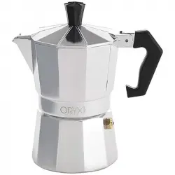 Oryx Classic Cafetera Italiana 3 Tazas Plata