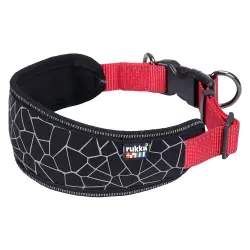 Rukka® Cube Soft collar, rojo / negro - Talla S: 30-40 cm de perímetro del cuello, An 20 mm