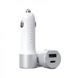 Satechi Adaptador Cargador de Coche USB-C PD 72W Plata