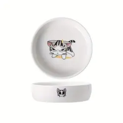 UAMLY Cuencos de cerámica para gatos con estampado gatos dibujos animados - TIENE