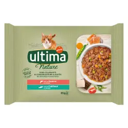 Ultima Cat Nature 12 x 85 g - Salmón y bacalao