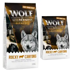 Wolf of Wilderness Elements Rocky Canyons con vacuno de pasto - 12 kg