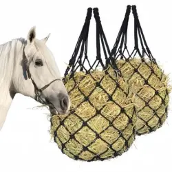 ZooVenture Bolsa para almacenar heno para caballos y ovejas - Negro