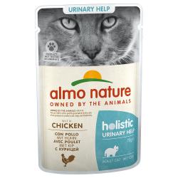 Comida húmeda para gatos adultos Almo Nature Urinary Support pollo 70 gr