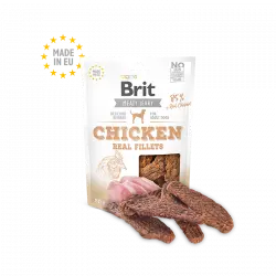 Brit jerky snack filetes de pollo premios para perro, Peso 80 Gr