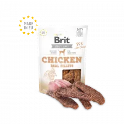 Brit jerky snack filetes de pollo premios para perro, Peso 80 gr