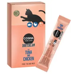 Cosma DUO Cream 8 x 14 g snacks para gatos - Atún y pollo
