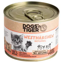 Dogs'n Tiger Junior 6 x 200 g para gatitos - Aves de corral