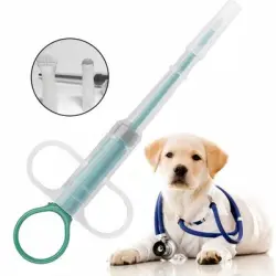 FurryFusion Dispensador de medicamentos perros gatos, paquete 2 unidades - Verde