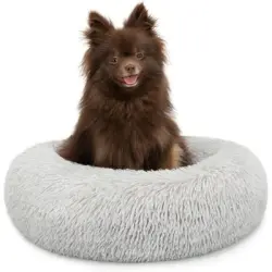 HausPets Cama suave forma donut gatos perros, cojín antideslizante, color - Artículo 1