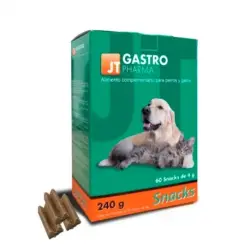 JTPharma Gastro Pharma Snacks Suplemento Gastrointestinal Para Perros y Gatos, 60 x 4 gr