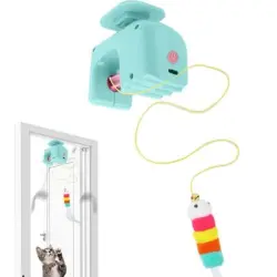 MCBOSON Coche colgante azul con carga USB, juguete de gato y ratón - 1 artículo