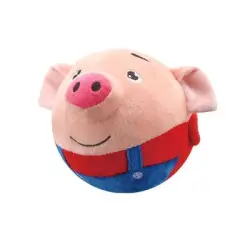 MCBOSON Peluche interactivo para perros - Cerdo Rojo