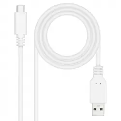 Nanocable Cable USB 2.0 USB-C Macho a USB-A Macho 3m Blanco