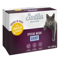 Smilla Bocaditos con verduras 48 x 85 g en oferta: 40 + 8 ¡gratis! - Adult Light con pollo y tomate