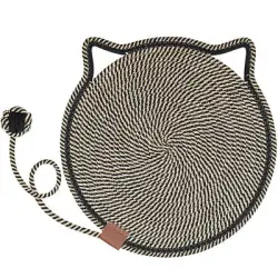 UAMLY Alfombrilla rascadora para gatos con pelota de juguete - Marrón