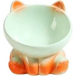 UAMLY cuenco de cerámica degradado para gatos - Verde