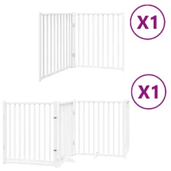 vidaXL Puerta Plegable de Seguridad Álamo para perros - 80 x 90 x 2 cm