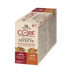 Wellness Core Signature Selects Chunky lata para gatos - Multipack 8