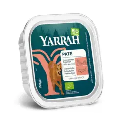 Yarrah Bio Paté 12 x 150 g - Pollo con salmón ecológicos y algas ecológicas