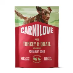 Carnilove Turkey&Quail Paté Comida Húmeda para Perros con Pavo y Codorniz, 1 x 300 gr