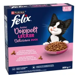 Felix Junior Doblemente delicioso pollo y pavo - 800 g