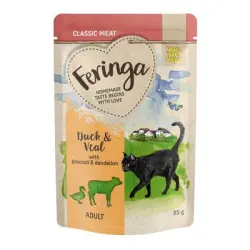 Feringa Classic Meat Menu en gelatina 12 x 85 g en sobres - Pato y ternera con brócoli