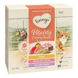 Feringa Vitality Creamy Snacks - Pack Ahorro  - Pack mixto: 3 sabores (96 x 10 g)