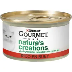 Gourmet Nature´s Creations Comida Húmeda para Gatos con Buey, 24 x 85 gr