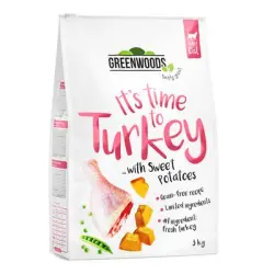 Greenwoods Pavo con batatas, guisantes y calabaza pienso para gatos - 3 kg