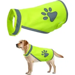 HausPets Chaleco de rescate para perros - Reflector, Malla, Talla S - Verde