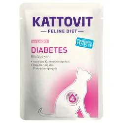 Kattovit Diabetes/Sobrepeso en sobres - 6 x 85 g - Salmón
