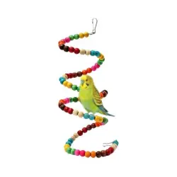 MCBOSON Percha flexible para pájaros, madera, 100 cm - 1 artículo