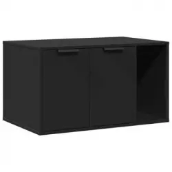 Mueble Arenero Para Gatos Madera Ingeniería Negro 80x50x45 Cm Vidaxl