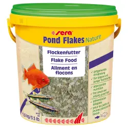 Sera Pond Nature alimento en copos para peces de estanque - 10 l