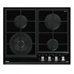 Teka GZC 64320 XB Placa de Gas Butano 4 Zonas 60cm Cristal Negro