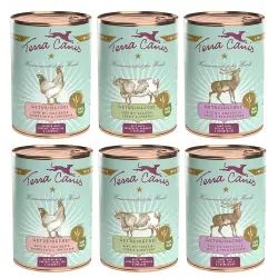 Terra Canis Menú sin cereales - Pack de prueba - Pack mixto 6 x 400 g (3 variedades)