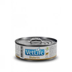Vet Life Fórmula Felina Diabetic Comida Húmeda Para Gatos Farmina 12x85 G