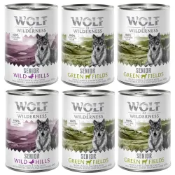 Wolf of Wilderness Senior 6 x 400 g - Pack mixto: 4x Cordero y pollo, 2x Pato y ternera