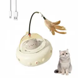 ZooVenture  recargable para gatos 2 en 1 - Blanco